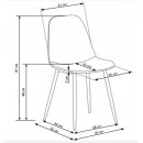 Стул HALMAR K417 горчичный/черный